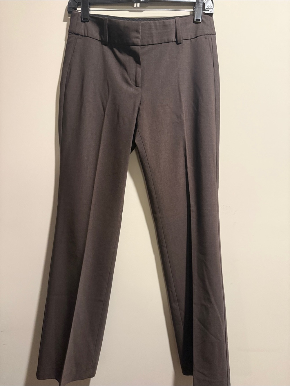 Ann Taylor Brown Straight-Leg Trousers